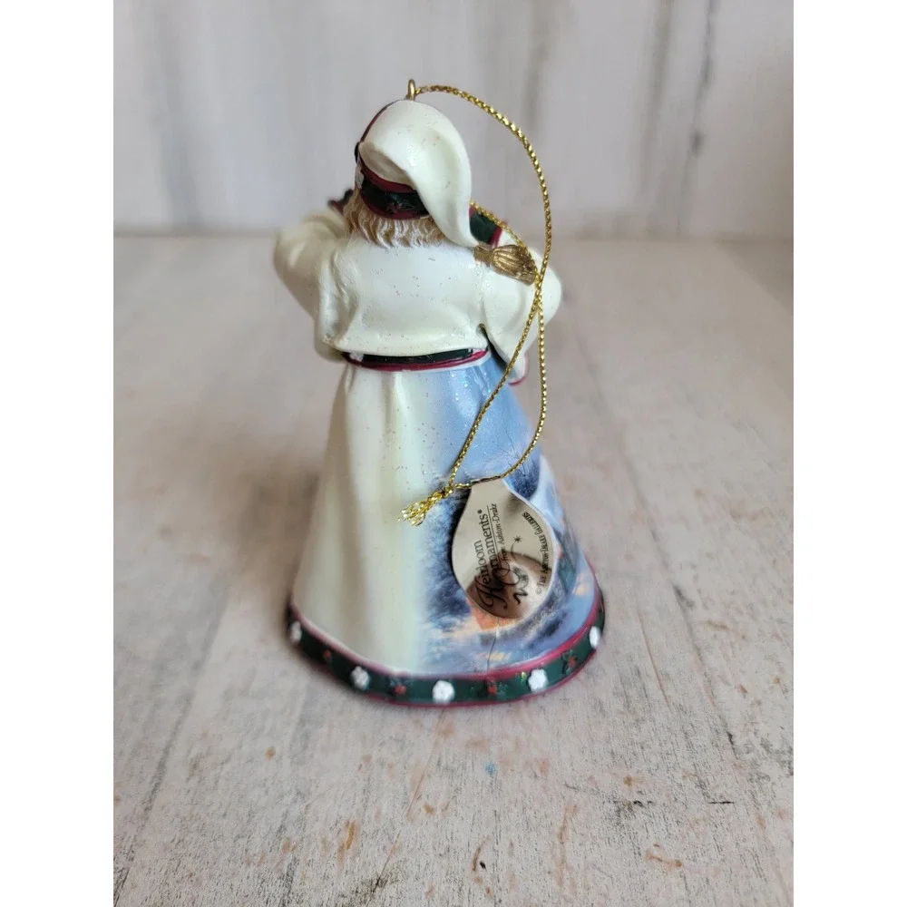 Vintage Thomas Kinkade Santa Claus Dawn Xmas day ornament unique decor